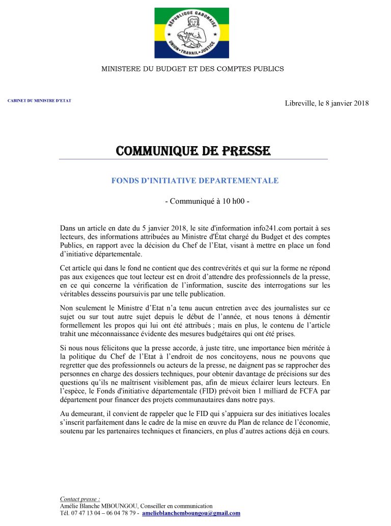Communique de presse – fonds d’initiative departementale